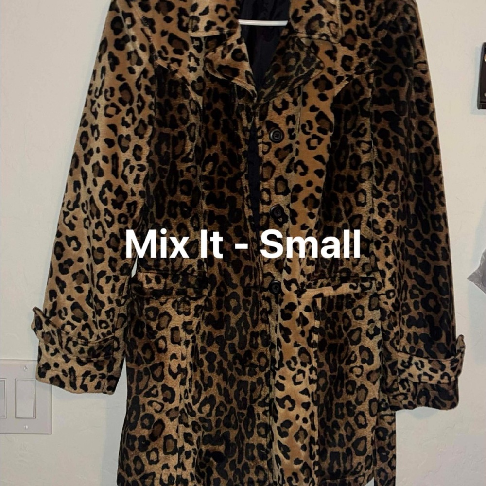Mixit Women's Leopard Teddy Jacket